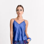 Top lencero  T1029AP Tirante fino. Cobalto