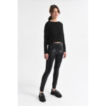 Leggiins efecto cuero  E919BAH Negro