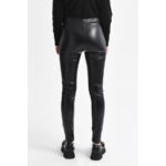 Leggiins efecto cuero  E919BAH Negro