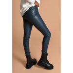 Leggiins efecto cuero  E919BAH Negro