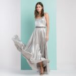 FALDA LARGA 18-6014-117 LAMÉ PLATA
