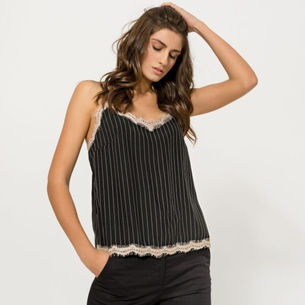 TOP LENCERO MIL RAYAS. BLACK