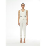 CONJUNTO DE PANTALÓN MAS CHALECO. CRUDO