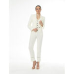 CONJUNTO DE PANTALÓN MAS CHALECO. CRUDO