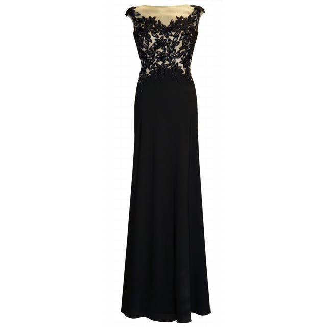 VESTIDO LARGO TATUAJE 93420 NEGRO VESTIDO LARGO TATUAJE 93420 NEGRO
