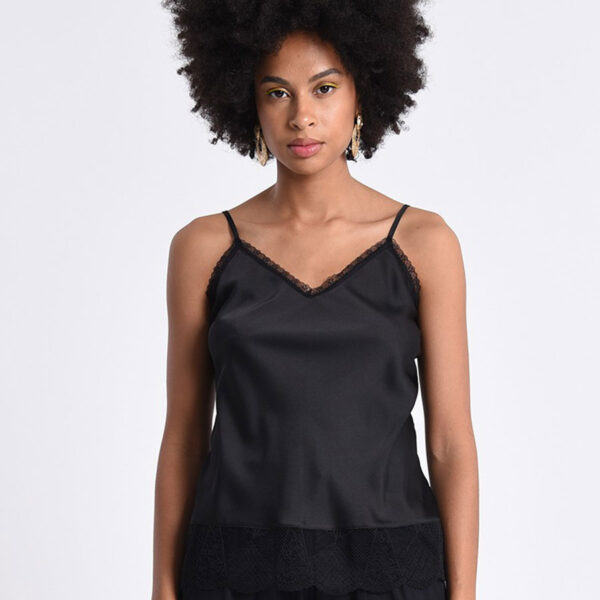 TOP LENCERO T1029AP TIRANTES FINOS. BLACK