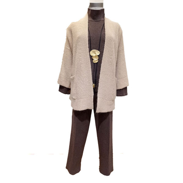 CHAQUETA DE PUNTO PERLADO