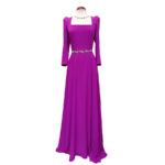 VESTIDO LARGO ESCOTE CUADRADO