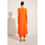 Conjunto de pantalón y casaca de fiesta color naranja