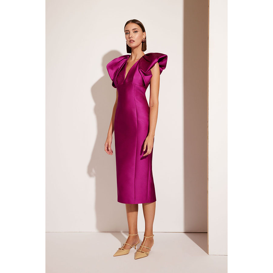51540-1o-scaled Vestido de fiesta de estilo lápiz, color buganvilla