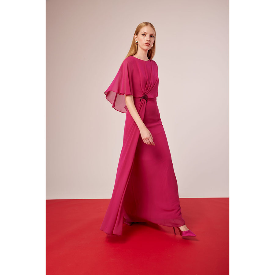 Vestido-largo-de-fiesta-fucsia Vestido largo de fiesta fucsia de gasa