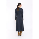 Vestido de vestir largo con vuelo,  confeccionado en tejido denim - Imagen 2