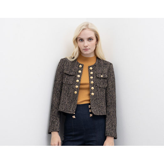 giacca-corta-in-tweed-di-lana-ref-nueva-york-14200075-013-faa Chaqueta corta en tejido tweed de lana en color marrón