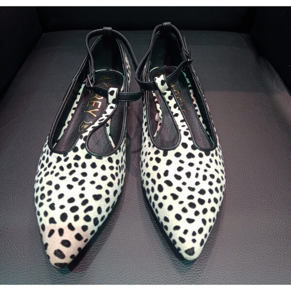 Bailarina estampada dalmata con tira Tstrap